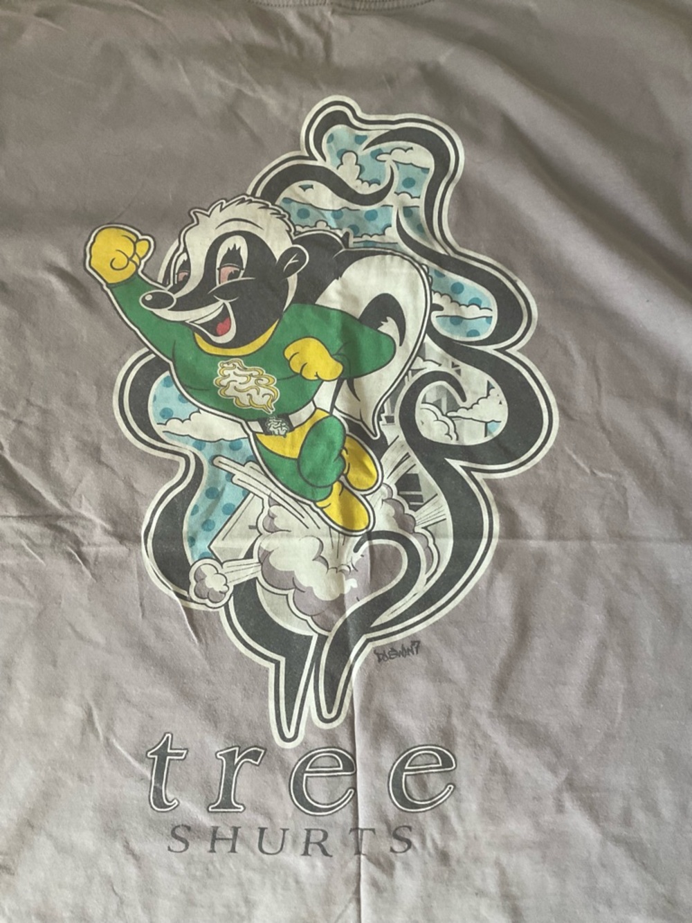 Tree Shurts Super Skunk Grey XXL T shirt